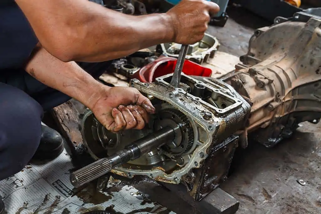 Our auto mechanic performing a repair on a customer's transmission in Mays Landing, NJ